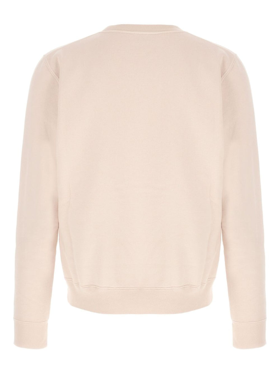 Saint Laurent Cotton Crew Neck Sweater - Powder