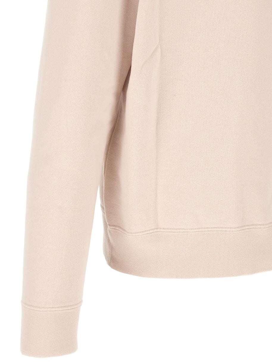 Saint Laurent Cotton Crew Neck Sweater - Powder