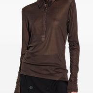 Tom Ford Silk Polo Shirt - Brown