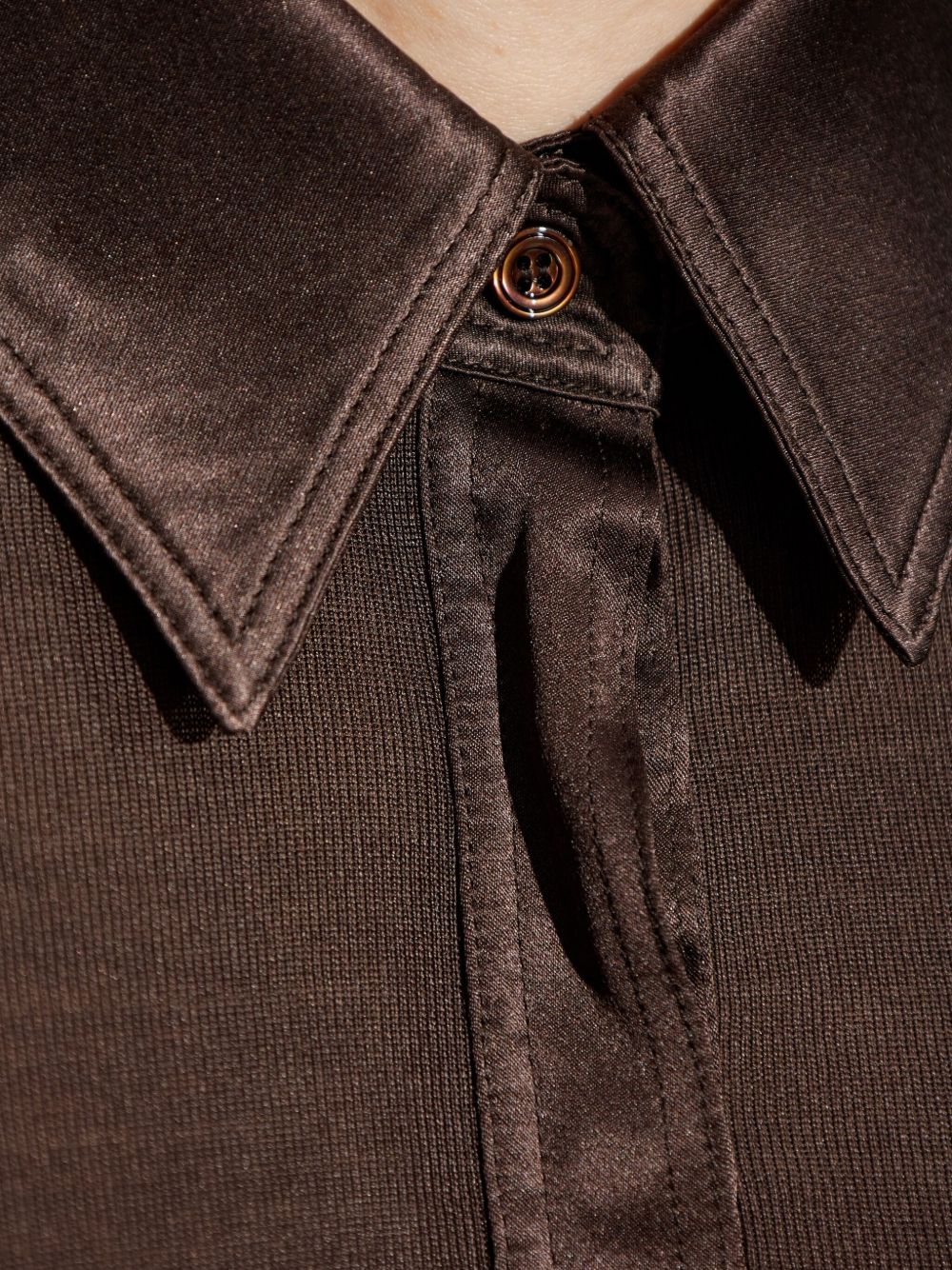 Tom Ford Silk Polo Shirt - Brown