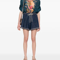 Zimmermann Ascension Printed Silk Shirt - Blue