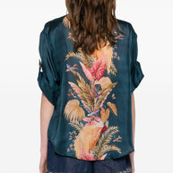 Zimmermann Ascension Printed Silk Shirt - Blue