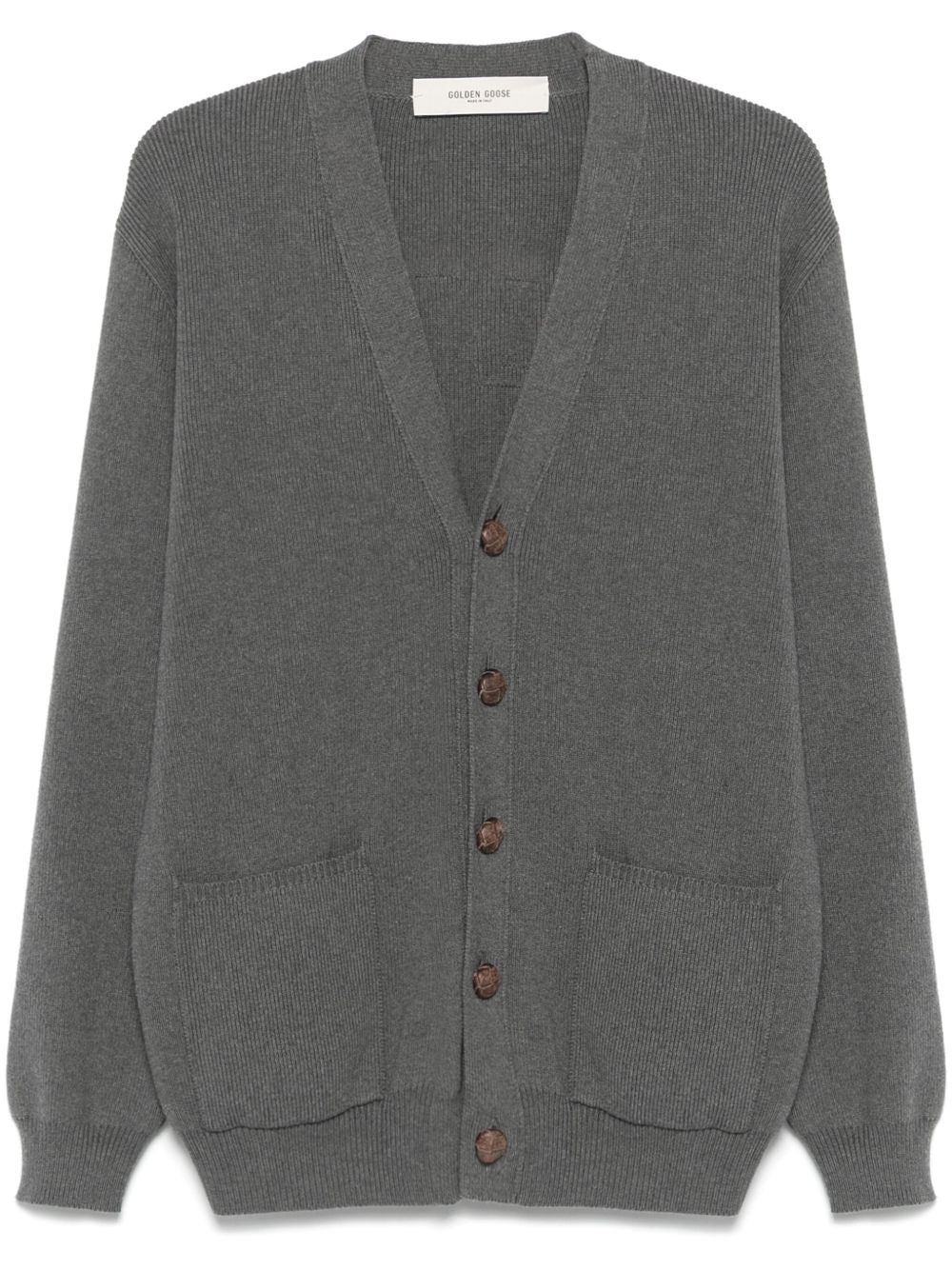 Golden Goose Cotton V-necked Cardigan Grey