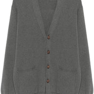 Golden Goose Cotton V-necked Cardigan - Grey