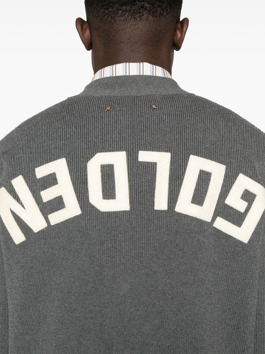 Golden Goose Cotton V-necked Cardigan - Grey