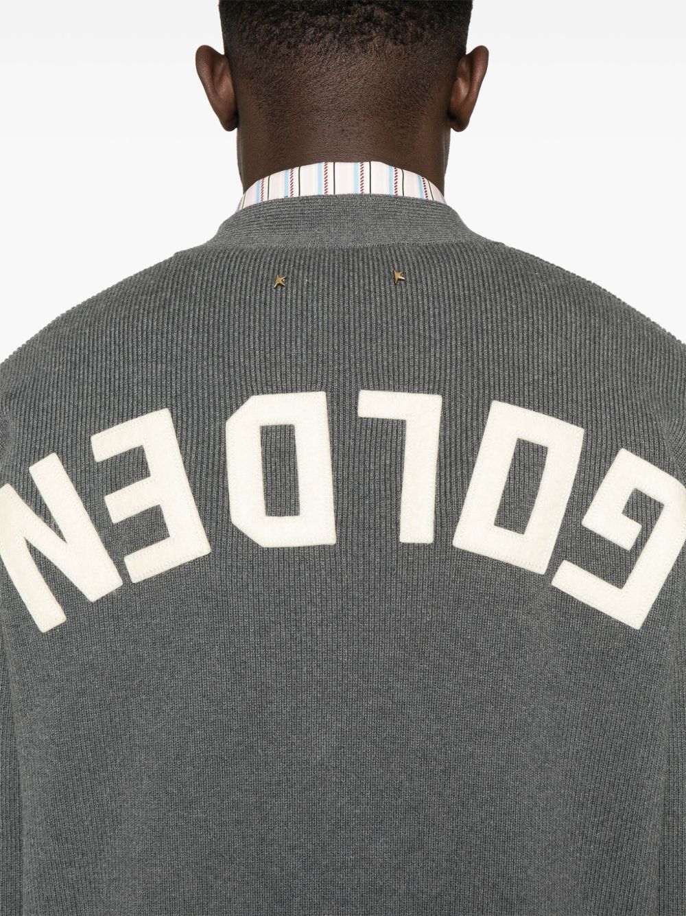 Golden Goose Cotton V-necked Cardigan - Grey