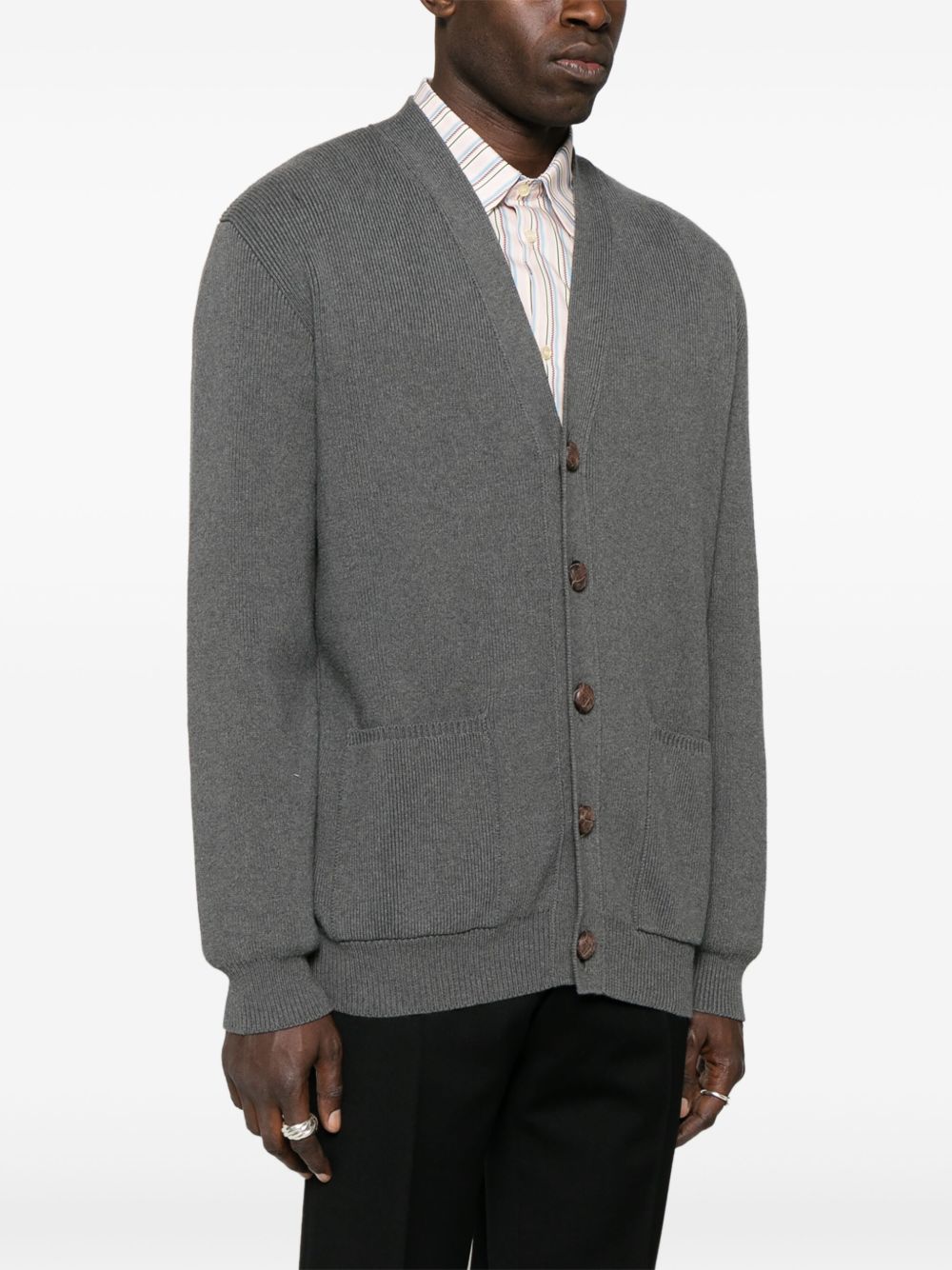 Golden Goose Cotton V-necked Cardigan Grey