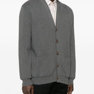 Golden Goose Cotton V-necked Cardigan - Grey