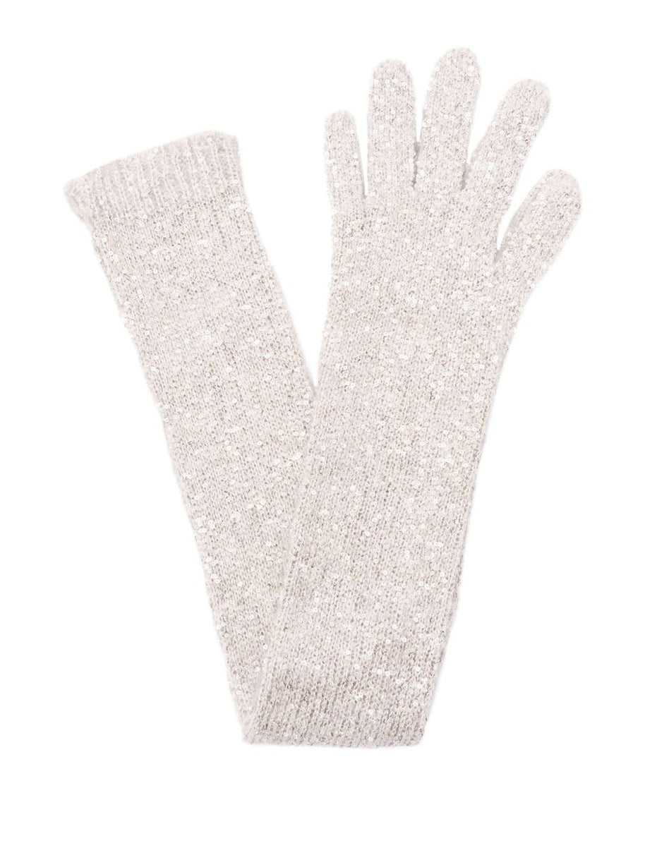 Brunello Cucinelli Sequin Long Gloves