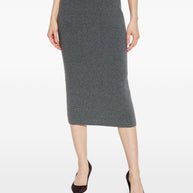 Tom Ford Cashmere And Cotton Midi Skirt - Grey