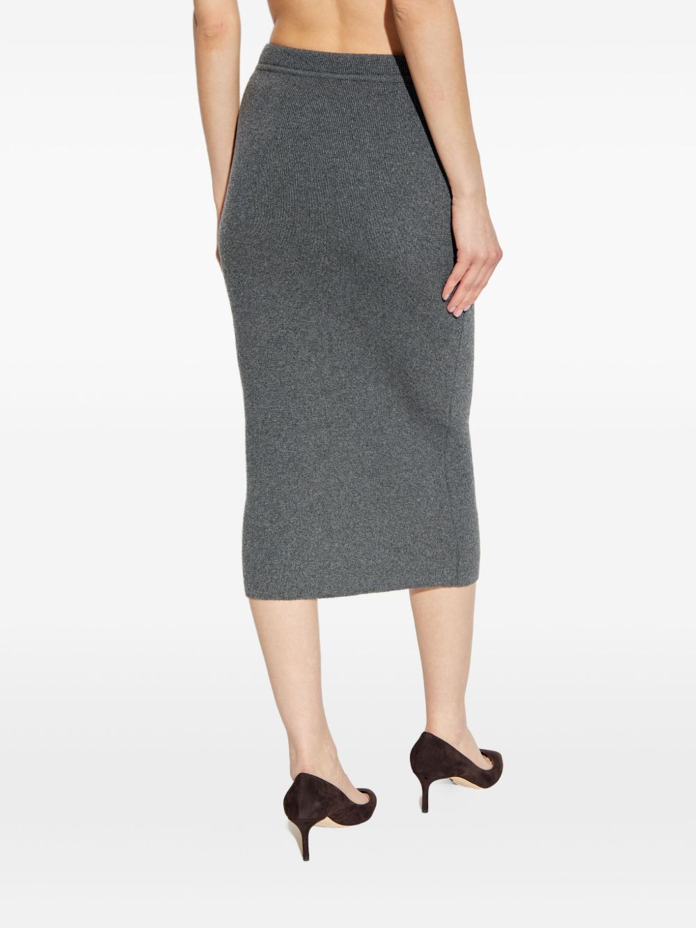 Tom Ford Cashmere And Cotton Midi Skirt - Grey