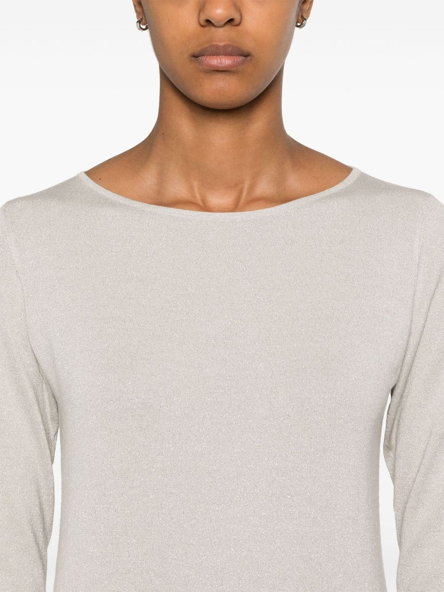 Brunello Cucinelli Cashmere Boat Neck Sweater - Ivory