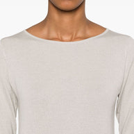 Brunello Cucinelli Cashmere Boat Neck Sweater - Ivory
