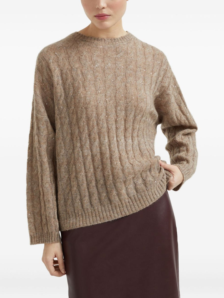 Brunello Cucinelli Wool Knitted Sweater - Brown