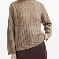 Brunello Cucinelli Wool Knitted Sweater - Brown