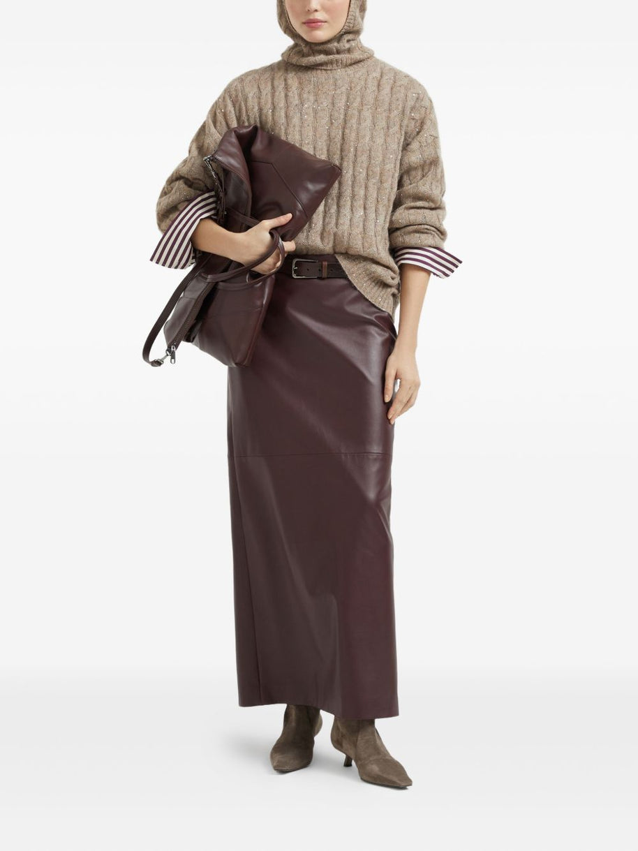 Brunello Cucinelli Wool Knitted Sweater - Brown