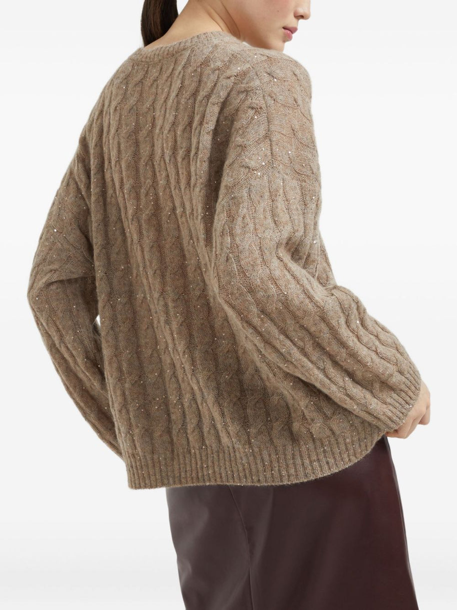 Brunello Cucinelli Wool Knitted Sweater - Brown