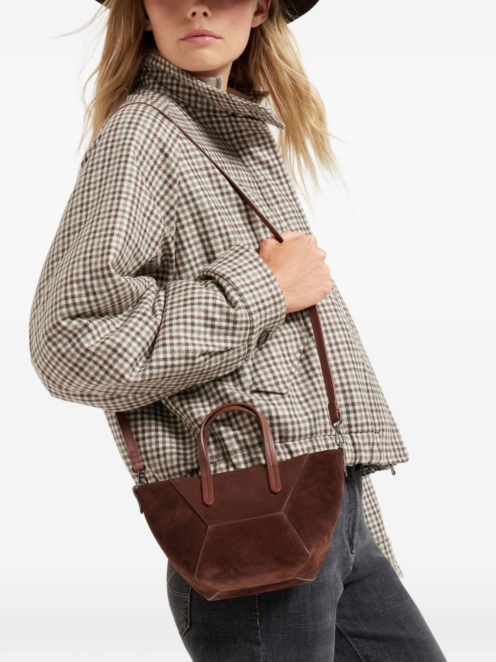 Brunello Cucinelli BC Duo Mini Suede Bag