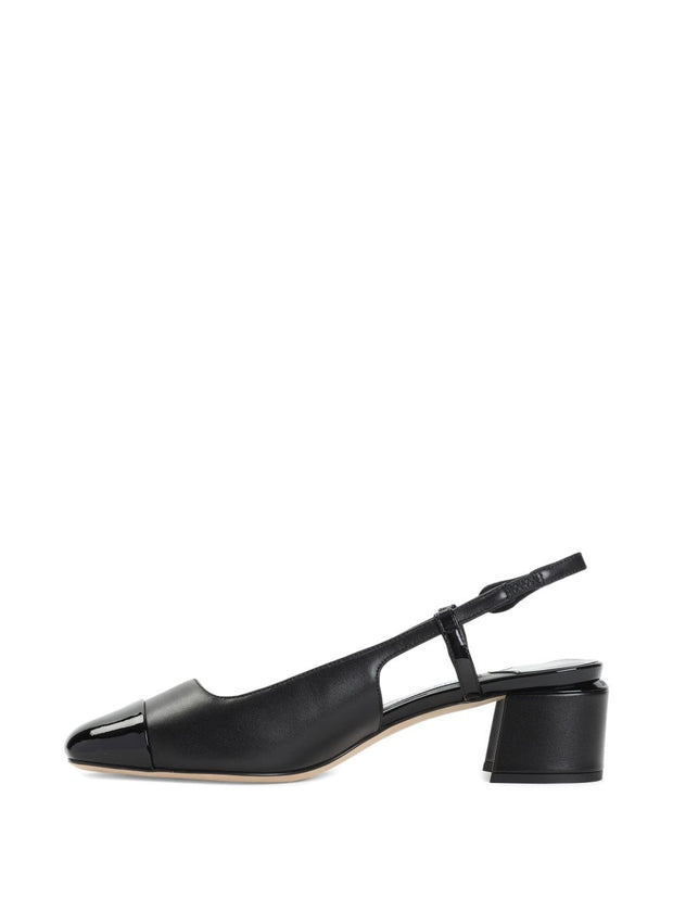 Jimmy Choo Elisa Sling Back 45 Patent And Nappa Leather Pumps
