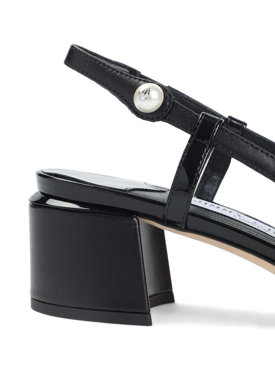 Jimmy Choo Elisa Patent Leather Slingback Pumps - Black