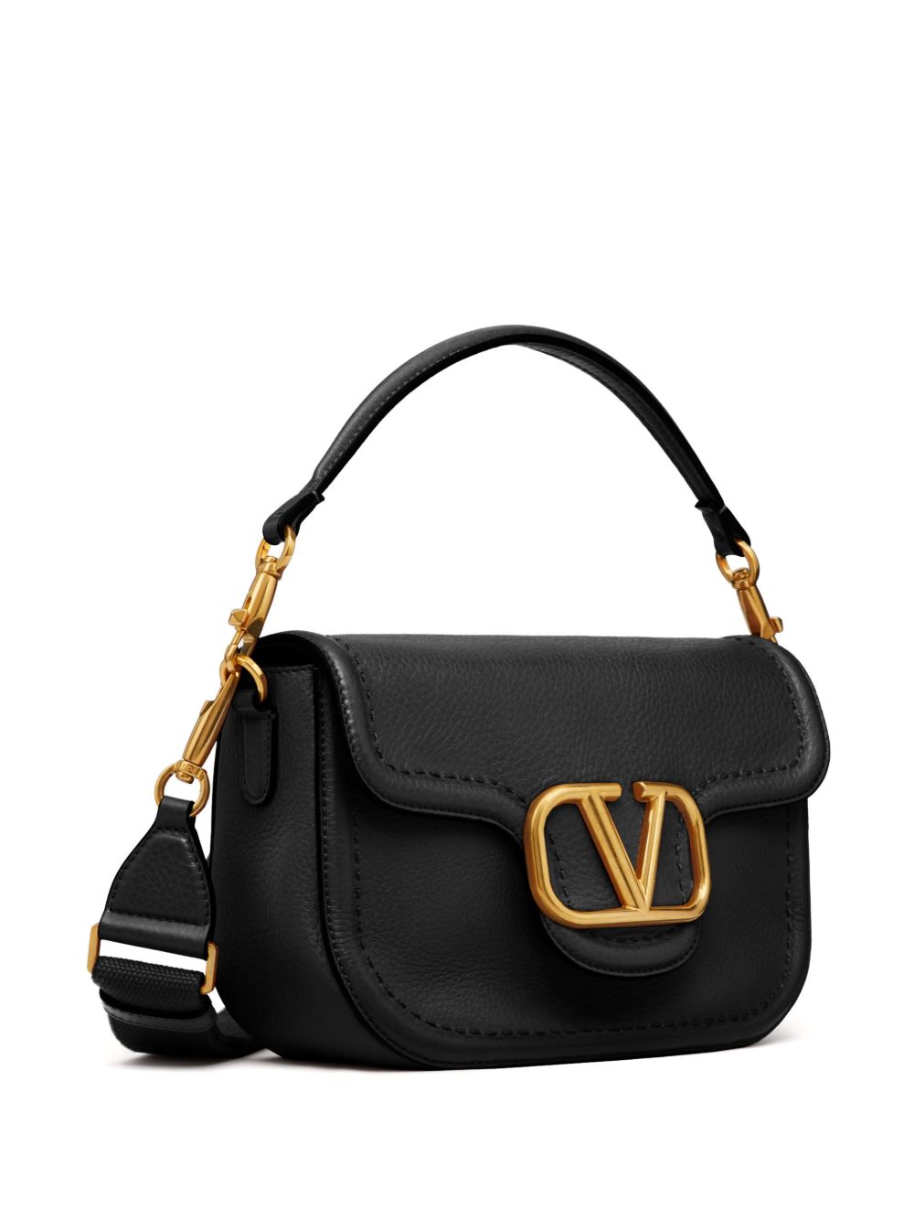 Valentino Garavani Alltime Grainy Calfskin Shoulder Bag
