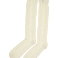 Valentino V Gold Cotton Socks - White