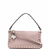Valentino Garavani Rockstud Small Leather Shoulder Bag - Powder