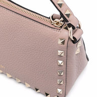 Valentino Garavani Rockstud Small Leather Shoulder Bag - Powder