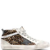 Golden Goose Mid Star Leather Sneakers - Brown