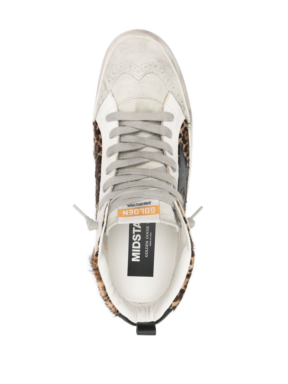 Golden Goose Mid Star Leather Sneakers - Brown