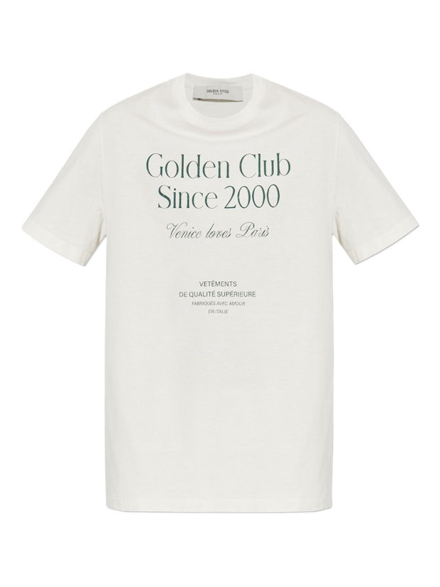 Golden Goose Logo Cotton T-shirt White