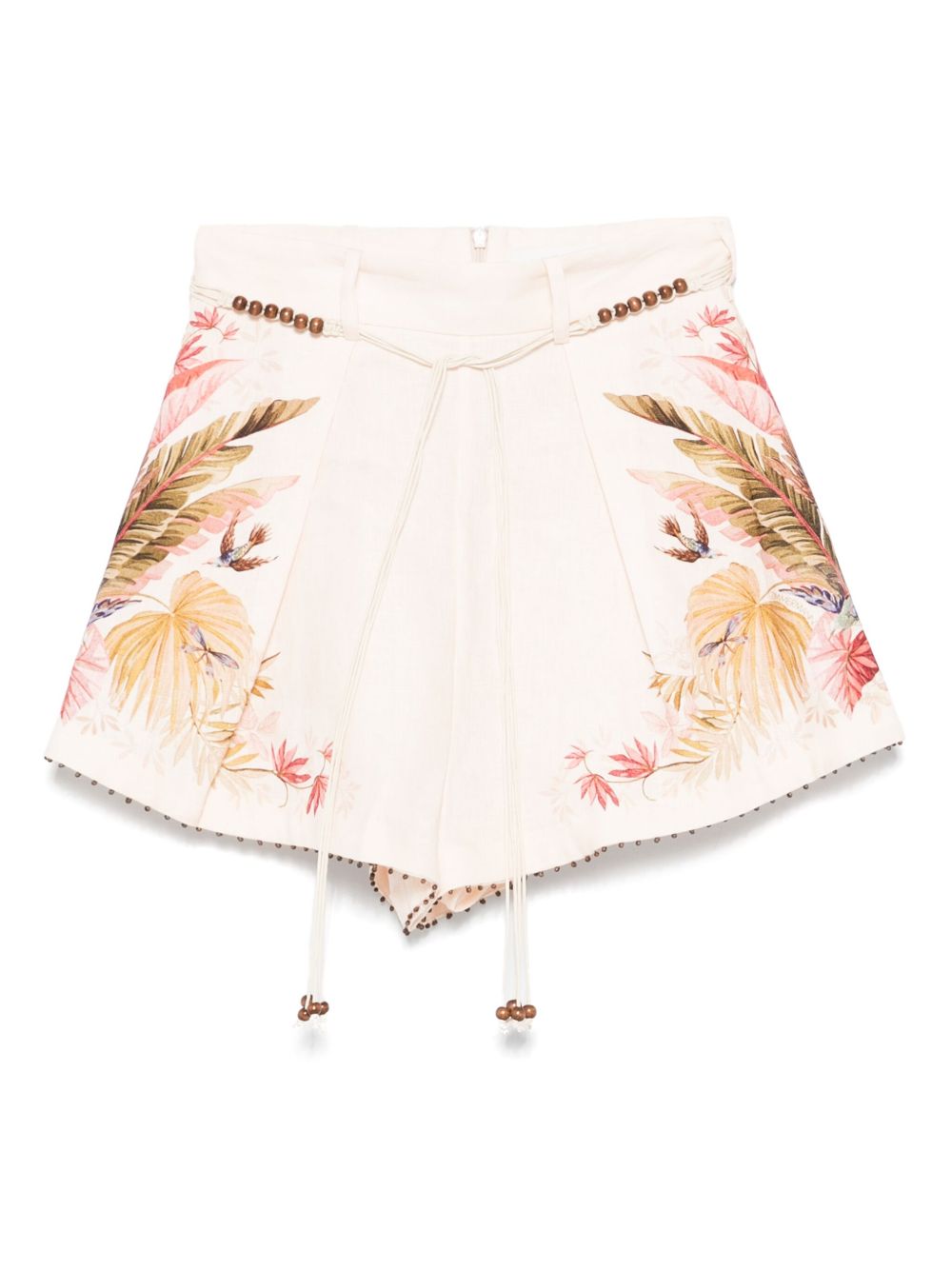 Zimmermann Ascension Printed Linen Shorts - Beige