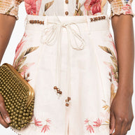 Zimmermann Ascension Printed Linen Shorts - Beige