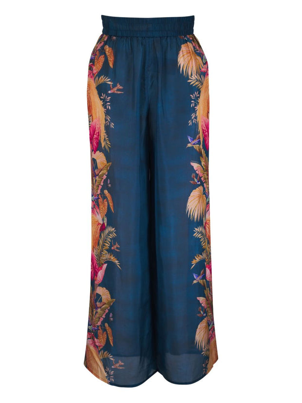 Zimmermann Ascension Silk Trousers - Blue