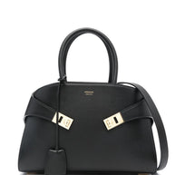 Ferragamo Hug Small Leather Tote Bag Black