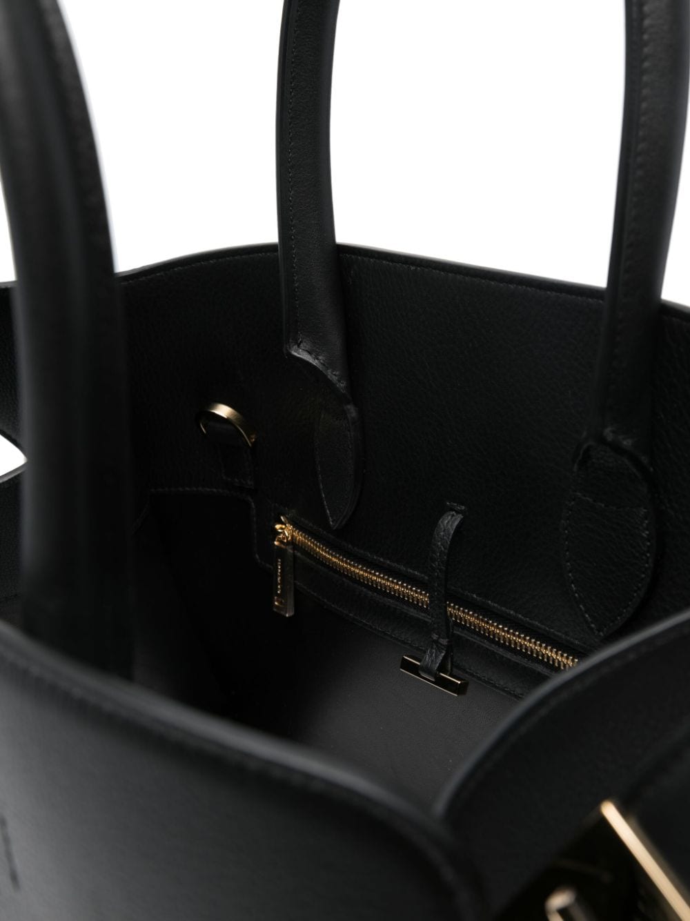 Ferragamo Hug Small Leather Tote Bag Black