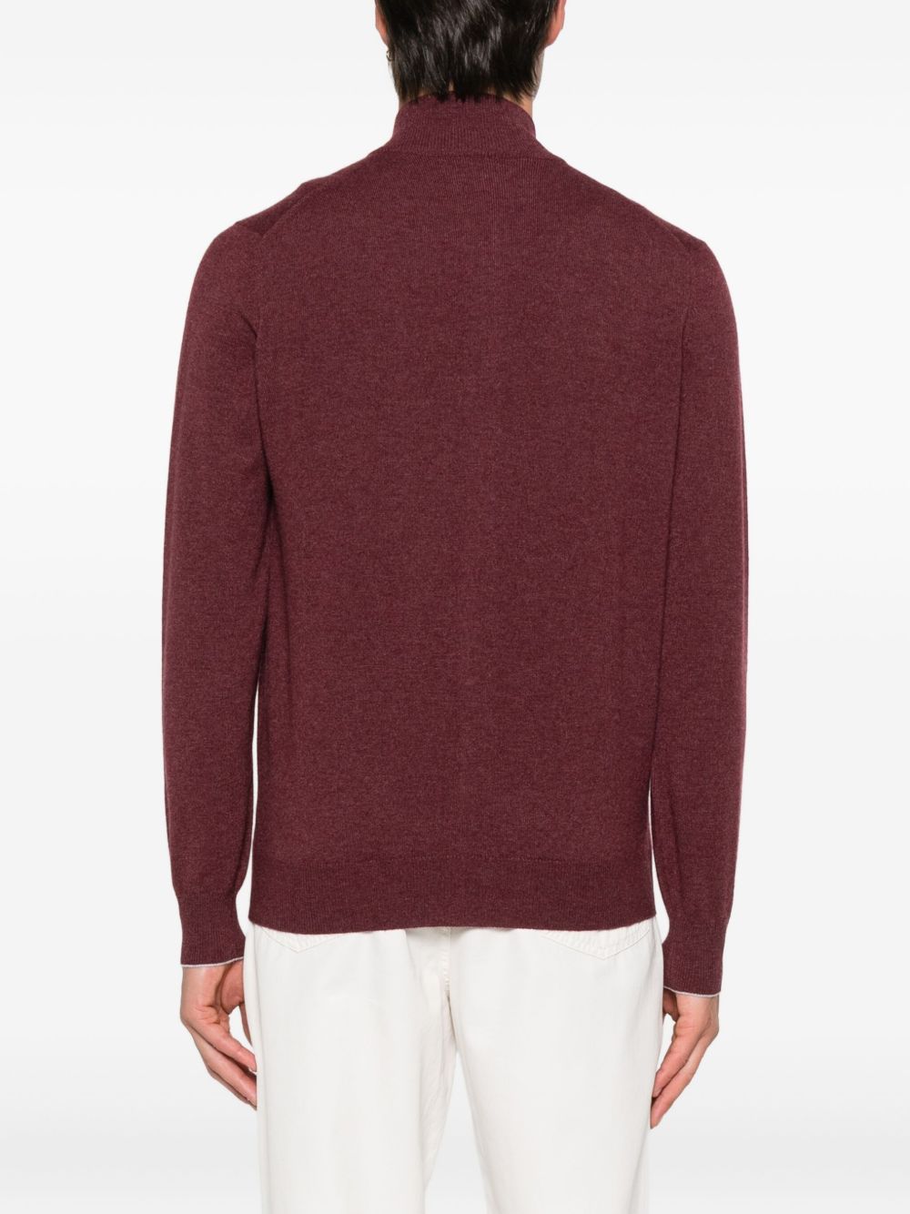 Brunello Cucinelli Cashmere Zipped Cardigan - Red
