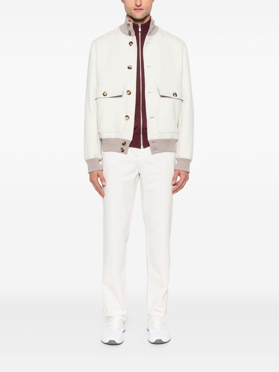 Brunello Cucinelli Cashmere Zipped Cardigan - Red
