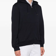 Brunello Cucinelli Cotton Zipped Hoodie - Blue