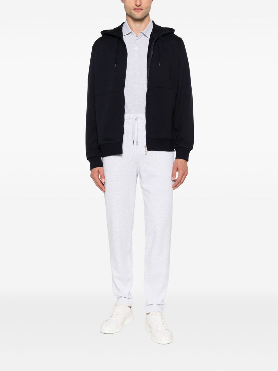 Brunello Cucinelli Cotton Zipped Hoodie - Blue