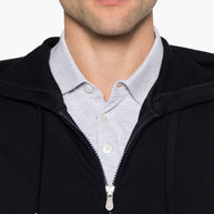 Brunello Cucinelli Cotton Zipped Hoodie - Blue