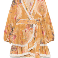 Zimmermann Ascension Cotton Mini Dress - Ochre