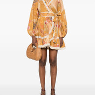 Zimmermann Ascension Cotton Mini Dress - Ochre