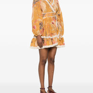 Zimmermann Ascension Cotton Mini Dress - Ochre