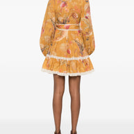 Zimmermann Ascension Cotton Mini Dress - Ochre