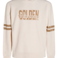Golden Goose Logo Cotton Sweatshirt - White
