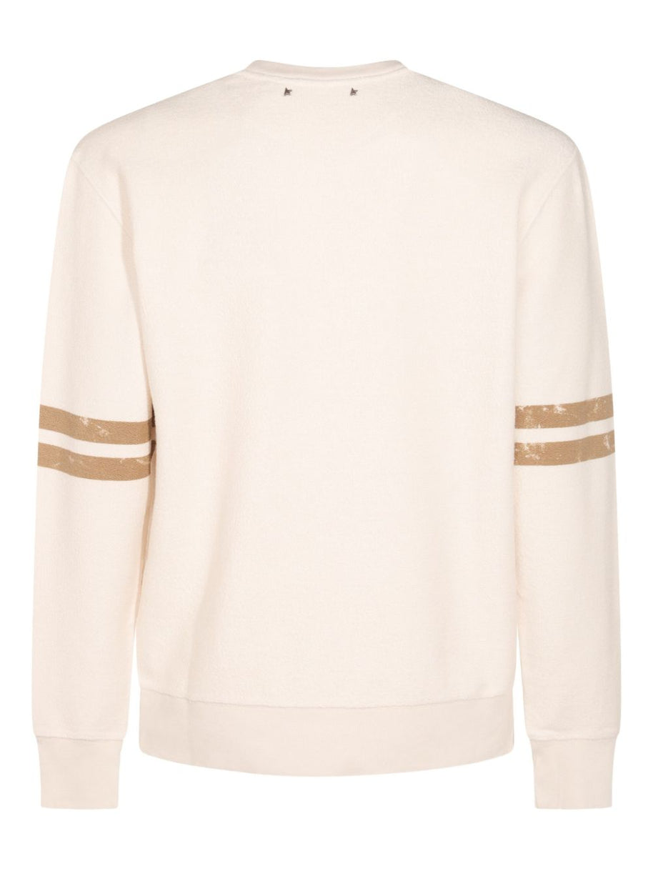Golden Goose Logo Cotton Sweatshirt - White