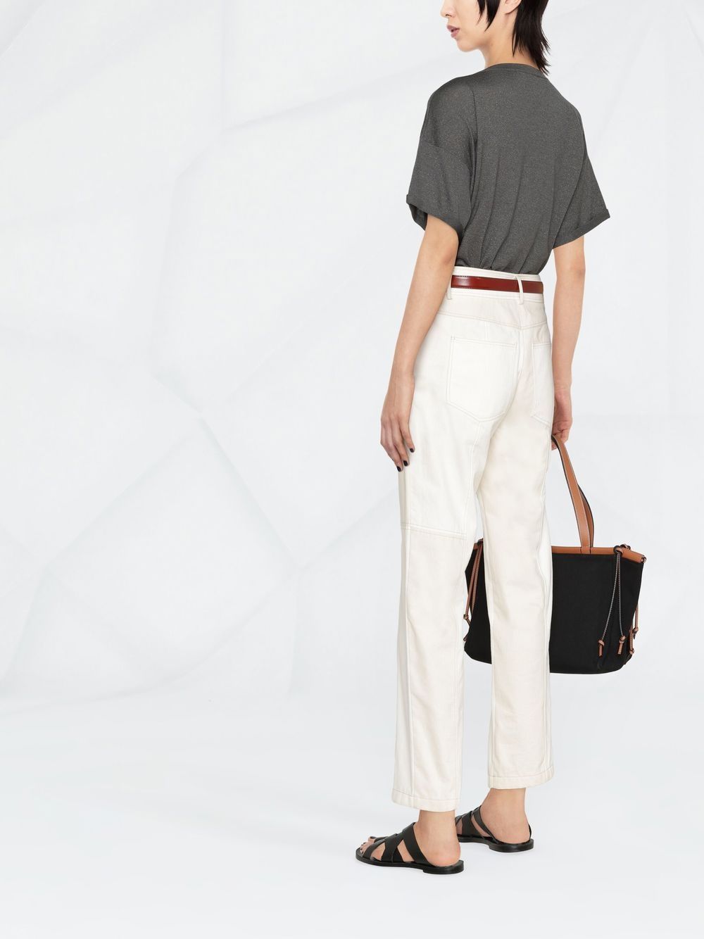 Brunello Cucinelli Cashmere And Silk T-shirt - Grey