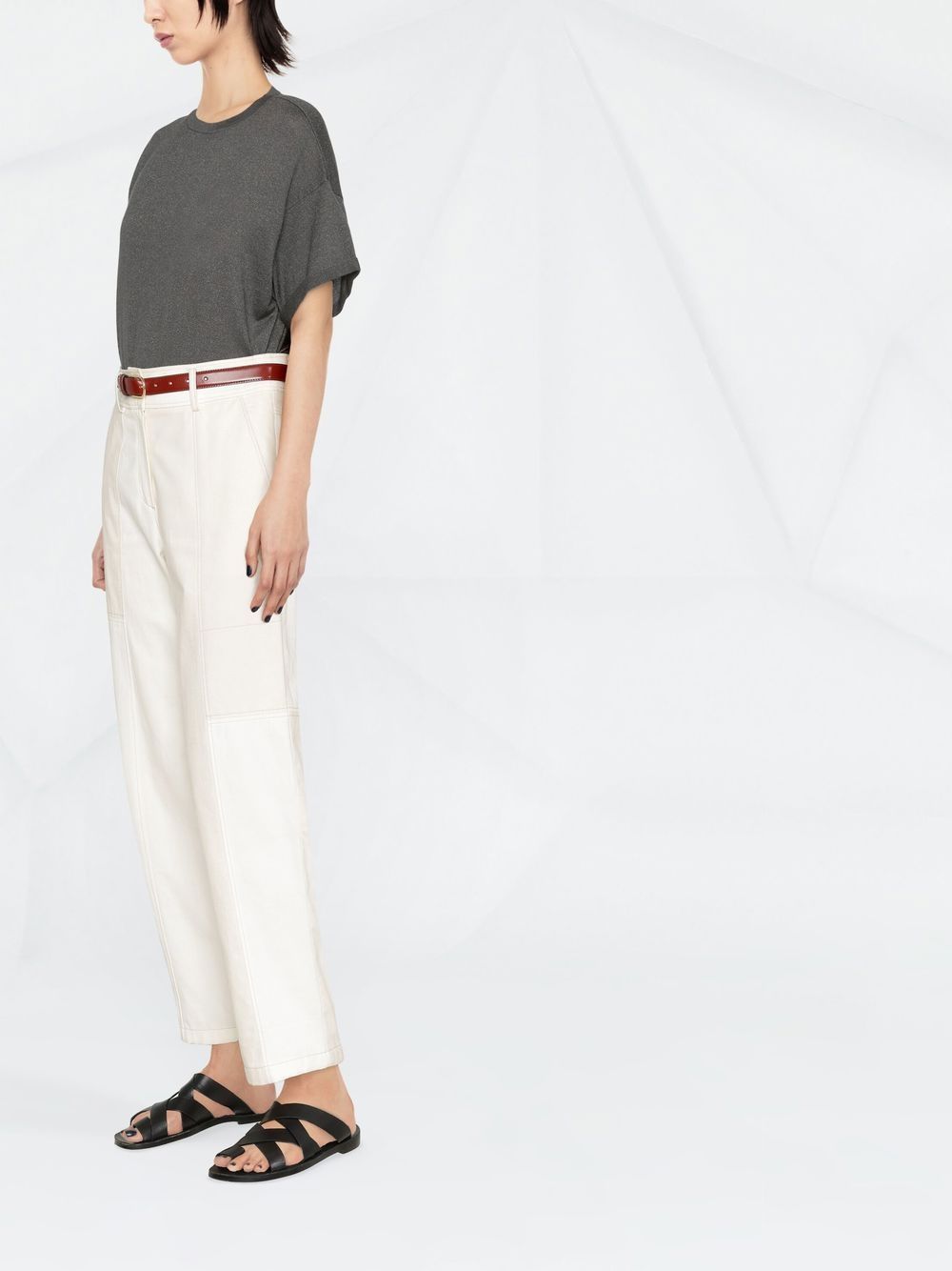 Brunello Cucinelli Cashmere And Silk T-shirt - Grey