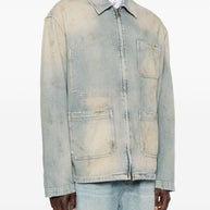 Golden Goose Denim Cotton Jacket - Clear Blue